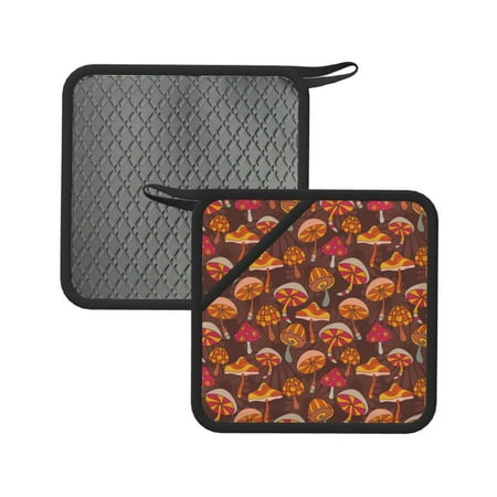 2PCS Pot Holders for Kitchen - Heat Resistant Silicone Pot Holders with Hanging Loop Retro cartoon Mushrooms Non Slip Oven Hot Pads Potholders for Decor Baking Cooking Kitchen
2PCS Pot Holders for Kitchen - Heat Resistant Silicone Pot Holders with Hanging Loop Retro cartoon Mushrooms Non Slip Oven Hot Pads Potholders for Decor Baking Cooking Kitchen