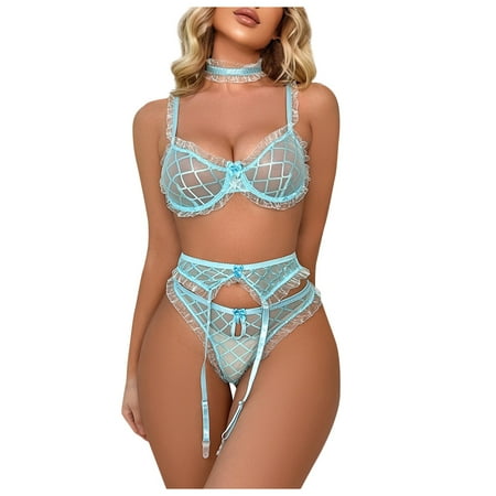 Gaiseeis Women s Sexy Underwear Sexy Three-point Garter Belt Hollow Three-piece Suit Light Blue S
Gaiseeis Women s Sexy Underwear Sexy Three-point Garter Belt Hollow Three-piece Suit Light Blue S