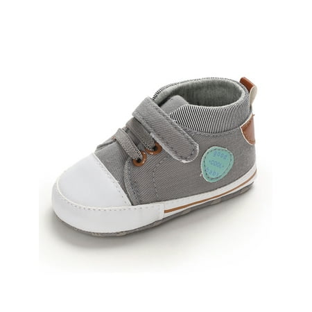 Woobling Baby Girls Boys Crib Shoes Soft Sole Flats Casual Canvas Sneakers Infant Walking Shoe Magic Tape First Walkers Prewalker Gray 6-12 months
Woobling Baby Girls Boys Crib Shoes Soft Sole Flats Casual Canvas Sneakers Infant Walking Shoe Magic Tape First Walkers Prewalker Gray 6-12 months