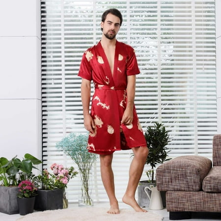 Plus Size Cardigan Clearance under $20 Unisex Imitation Silk Nightgown Spring Andsummer Thin Short Sleeve Cardigan Wine Xxxl
Plus Size Cardigan Clearance under $20 Unisex Imitation Silk Nightgown Spring Andsummer Thin Short Sleeve Cardigan Wine Xxxl