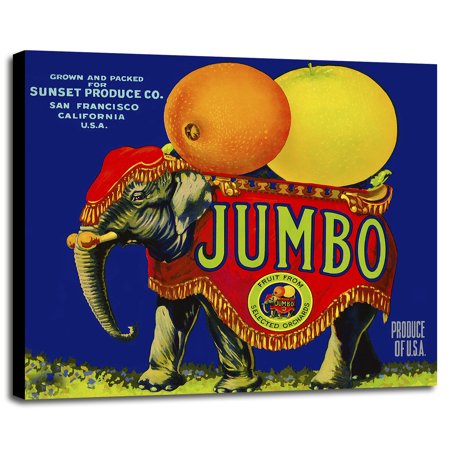 Jumbo Orange and Grapefruit-PRIPUB129030 Print 19.25"x21.25" by Print Collection in a Canvas Stretched in Maple Frame