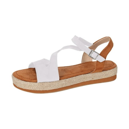 Summer New Buckle Hemp Rope Sandals Platform Women s Sandals