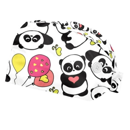 2PCS Working Cap with Buttons and Sweatband Adjustable Tie Back Hats Bouffant Caps Panda Scrub Turban Hat
2PCS Working Cap with Buttons and Sweatband Adjustable Tie Back Hats Bouffant Caps Panda Scrub Turban Hat