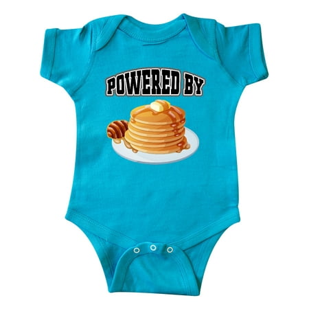 Inktastic Powered by Pancakes Gift Baby Boy or Baby Girl Bodysuit