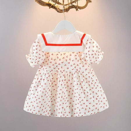 Aayomet Flower Girl Dresses For Wedding Summer Dress Little Girl Baby Fashion Bucolic Style Cherry Print Short Sleeved Lapel A Red 12-24 Months
Aayomet Flower Girl Dresses For Wedding Summer Dress Little Girl Baby Fashion Bucolic Style Cherry Print Short Sleeved Lapel A Red 12-24 Months