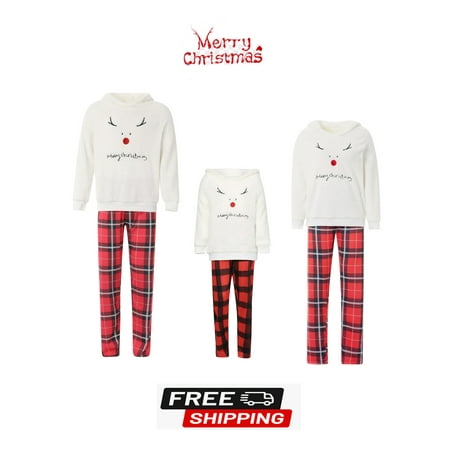 Christmas Pajamas for Family Deer Embroidery Long Sleeve O-neck Tops+Plaid Print Trousers/Romper
Christmas Pajamas for Family Deer Embroidery Long Sleeve O-neck Tops+Plaid Print Trousers/Romper