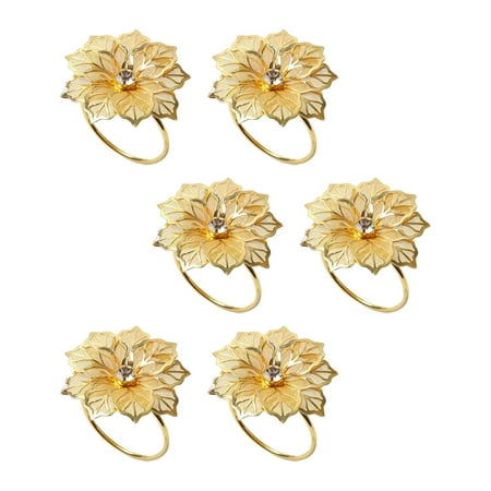 6Pcs Stainless Steel Flowers Napkin Rings Wedding Decor Rhinestone Serviette Buckles for Thanksgiving Restaurant Party Dinner Table Kitchen Aureate
6Pcs Stainless Steel Flowers Napkin Rings Wedding Decor Rhinestone Serviette Buckles for Thanksgiving Restaurant Party Dinner Table Kitchen Aureate