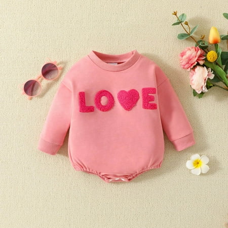 CHUOU Toddler Girls Valentine s Day Long Sleeve Love Embroidery Prints Triangle Romper Bodysuits
CHUOU Toddler Girls Valentine s Day Long Sleeve Love Embroidery Prints Triangle Romper Bodysuits