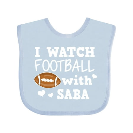 Inktastic I Watch Football with My Saba Gift Baby Boy Bib