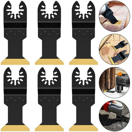Egdank 6PCS Multitool Blades Titanium Coated Sharp Oscillating Saw Blades Quick Release Oscillating Blades Fast Cutting Saw Blades with 2PCS Adapter for Wood Plastic Metal Cutting
Egdank 6PCS Multitool Blades Titanium Coated Sharp Oscillating Saw Blades Quick Release Oscillating Blades Fast Cutting Saw Blades with 2PCS Adapter for Wood Plastic Metal Cutting