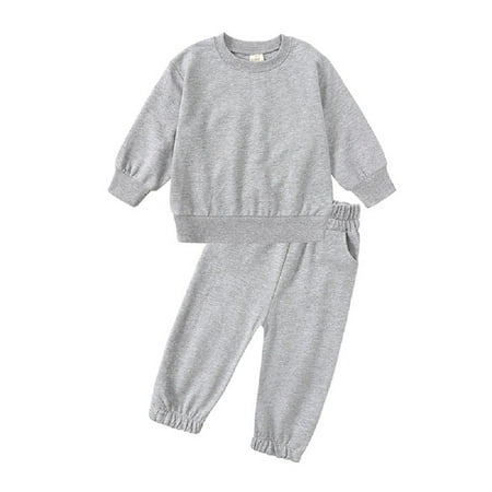 LYMAYTER Little Boys Girls Sweatshirt Outfit 2PCS Infant Solid Color Long Sleeve Tops and Pants Set for 12 Months-13 Years
LYMAYTER Little Boys Girls Sweatshirt Outfit 2PCS Infant Solid Color Long Sleeve Tops and Pants Set for 12 Months-13 Years