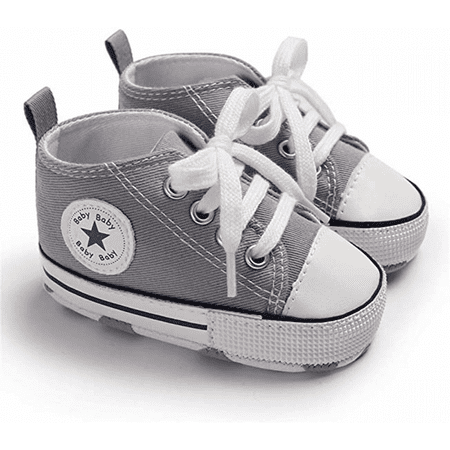 Wish Baby Girls Boys Canvas Sneakers Soft Sole High-Top Ankle Infant First Walkers Crib Shoes---Gray(12cm) S505
Wish Baby Girls Boys Canvas Sneakers Soft Sole High-Top Ankle Infant First Walkers Crib Shoes---Gray(12cm) S505