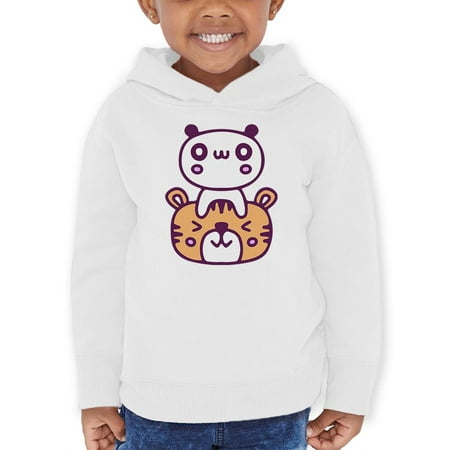 Kawaii Panda Tiger Friendship Hoodie Toddler -Image by Shutterstock 2 Toddler