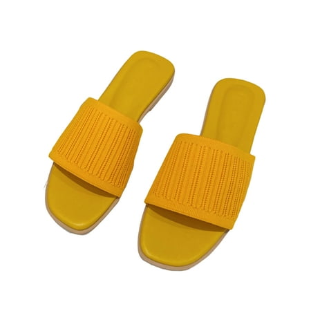 Daeful Womens Slide Sandal Mesh Flat Sandals Summer Slides Walking Peep Toe Casual Slip On Shoes Yellow 7.5
Daeful Womens Slide Sandal Mesh Flat Sandals Summer Slides Walking Peep Toe Casual Slip On Shoes Yellow 7.5