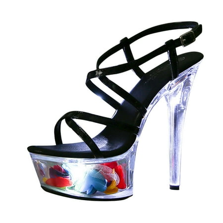 Sandals Women Thin Heel Women Fashion Super High Heeled Sandals Lighting Fashion Shoesexy Transparent Sandals17Cm
Sandals Women Thin Heel Women Fashion Super High Heeled Sandals Lighting Fashion Shoesexy Transparent Sandals17Cm