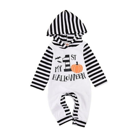 Vikakiooze Newborn Baby Boys Girls Halloween Letter Print Striped Hoodie Romper Jumpsuits
Vikakiooze Newborn Baby Boys Girls Halloween Letter Print Striped Hoodie Romper Jumpsuits