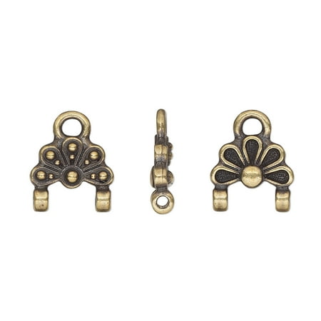 Link TierraCast antique brass-plated pewter (tin-based alloy) 11.5x7mm double-sided oasis with 2 loops. Sold per pkg of 2.
Link TierraCast antique brass-plated pewter (tin-based alloy) 11.5x7mm double-sided oasis with 2 loops. Sold per pkg of 2.