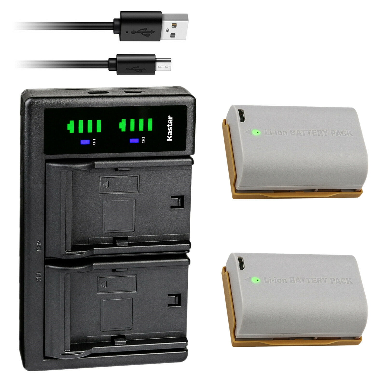 Kastar 2 Pack Battery And LTD2 USB Charger Compatible With Canon LP E6