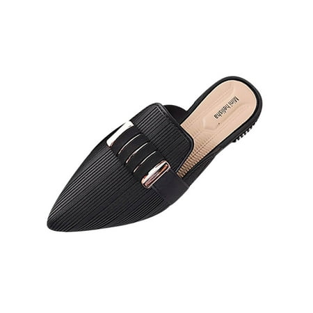 Alueeu ladies shoes casual Women Mules Heels Flat With Soft Sandals Colors Office Lady Work Slides Shoes Black 38
Alueeu ladies shoes casual Women Mules Heels Flat With Soft Sandals Colors Office Lady Work Slides Shoes Black 38