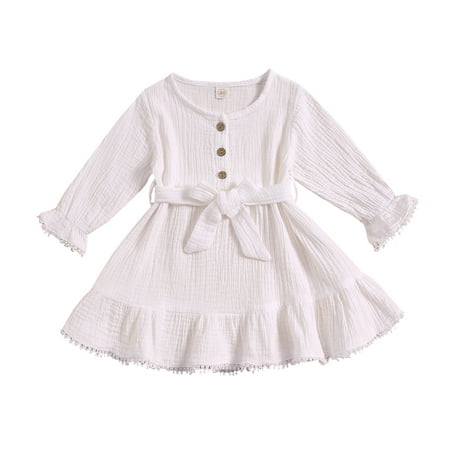 Hfolob Girls Dress Toddler Children Girls Long Sleeve Bow Tie Button Lace Dresses Dress Clothes Party Dresses
Hfolob Girls Dress Toddler Children Girls Long Sleeve Bow Tie Button Lace Dresses Dress Clothes Party Dresses