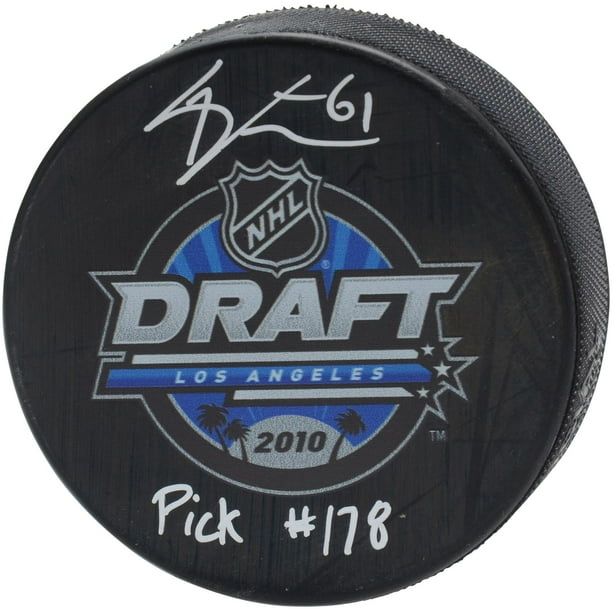 Mark Stone Vegas Golden Knights Autographed 2010 NHL Draft Logo Hockey Puck with "Pick #178" Inscription - Fanatics Authentic Certified