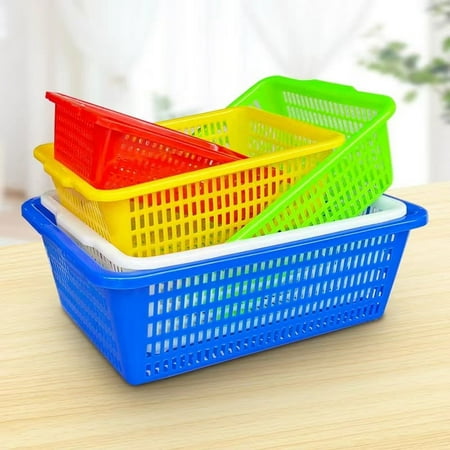 HOMEMAXS 4pcs Draining Baskets Rectangular Household Draining Storage Basket File Container
HOMEMAXS 4pcs Draining Baskets Rectangular Household Draining Storage Basket File Container