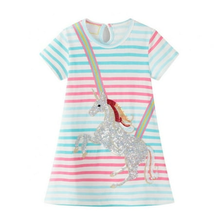 Maxcozy Little Girls Summer Cotton Short Sleeve Dresses T-Shirt Casual Cartoon Dress Outfit 2-7 Years
Maxcozy Little Girls Summer Cotton Short Sleeve Dresses T-Shirt Casual Cartoon Dress Outfit 2-7 Years