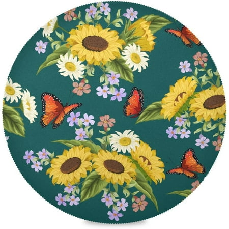 Hidove Butterfly Sunflowers Round Placemats Set of 4 Table Mats for Kitchen Washable Non-Slip Place Mats Heat Resistant Place Mats for Kitchen Dining Table Decoration
Hidove Butterfly Sunflowers Round Placemats Set of 4 Table Mats for Kitchen Washable Non-Slip Place Mats Heat Resistant Place Mats for Kitchen Dining Table Decoration