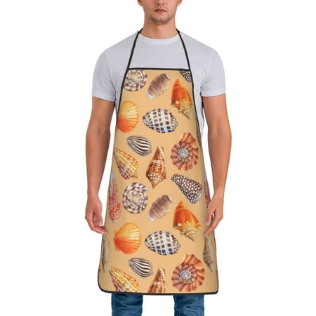 Apron for Men Women Conch Shell No.J916 Waterproof Chef Kitchen Baking Apron with Long Ties Aprons for Cooking Baking and Gardening Kitchen Collection 
Apron for Men Women Conch Shell No.J916 Waterproof Chef Kitchen Baking Apron with Long Ties Aprons for Cooking Baking and Gardening Kitchen Collection