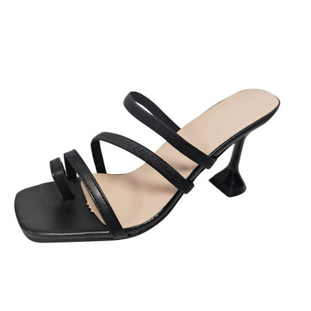 Aayomet Women s Heeled Sandals Toe Summer High Heel Open Sandals Breathable Slip Ladies On Heels Glass Women s sandals Black 7.5
Aayomet Women s Heeled Sandals Toe Summer High Heel Open Sandals Breathable Slip Ladies On Heels Glass Women s sandals Black 7.5