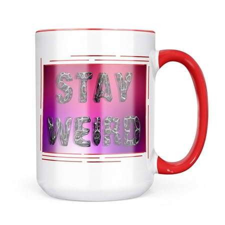 Neonblond Stay Weird Geometric Shapes Mug gift for Coffee Tea lovers