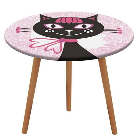 Bybiment Round Fitted Tablecloth with Elastic Edge Beautiful Black Cat Romantic Pattern Decorative Tablecloth Table Cover 47 Inch
Bybiment Round Fitted Tablecloth with Elastic Edge Beautiful Black Cat Romantic Pattern Decorative Tablecloth Table Cover 47 Inch