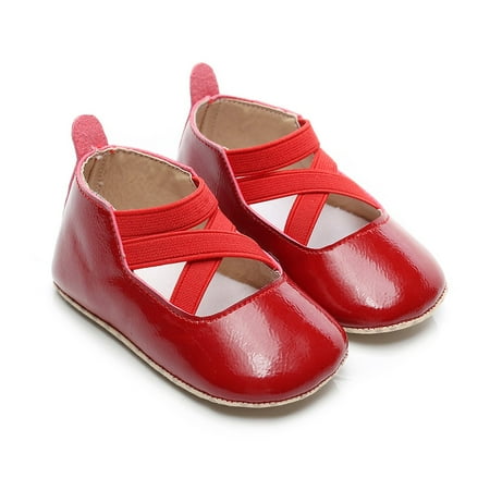 Wesracia Baby Shoes Toddler Kids Baby Girls Boys Cute Solid Firstwalk Cross Tie Casual Shoes