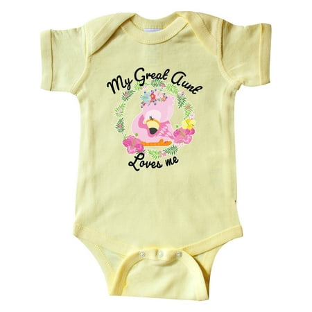 Inktastic Baby Flamingo My Great Aunt Loves Me with Flower Wreath Gift Baby Boy or Baby Girl Bodysuit
Inktastic Baby Flamingo My Great Aunt Loves Me with Flower Wreath Gift Baby Boy or Baby Girl Bodysuit