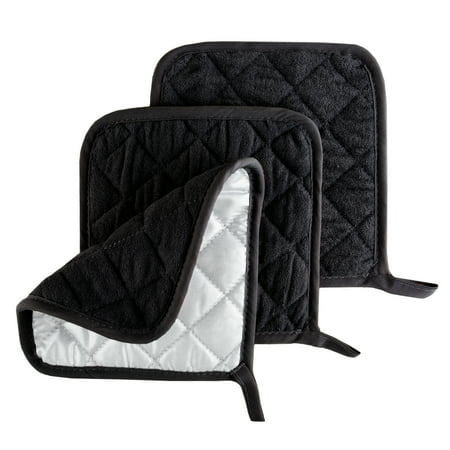 Somerset Home 3 Pack Pot Holders Heat Resistant Quilted Cotton