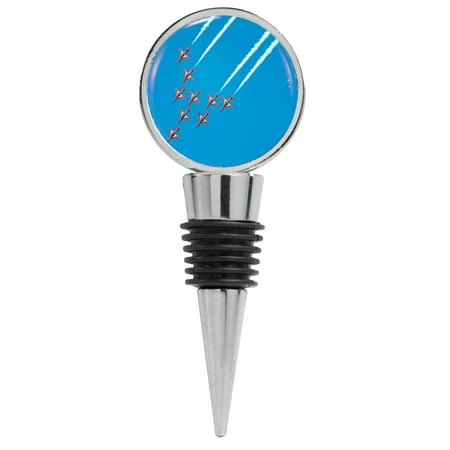 Airshow Flight Formation Flying through Sky Wine Stopper