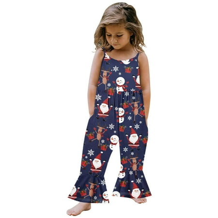 Toddler Kids Baby Romper Girls Christmas Sleeveless Cartoon Prints Bell Bottoms Flare Jumpsuit Clothes Outfits For 3-4 Years
Toddler Kids Baby Romper Girls Christmas Sleeveless Cartoon Prints Bell Bottoms Flare Jumpsuit Clothes Outfits For 3-4 Years