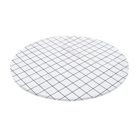 Fitted Table Cloth with Elastic Edged Waterproof Oilproof Picnic Table Cover White 120cm