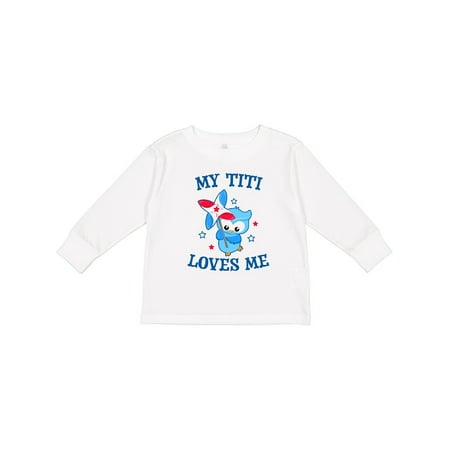 Inktastic My Titi Loves Me with Owl Gift Toddler Boy or Toddler Girl Long Sleeve T-Shirt
Inktastic My Titi Loves Me with Owl Gift Toddler Boy or Toddler Girl Long Sleeve T-Shirt