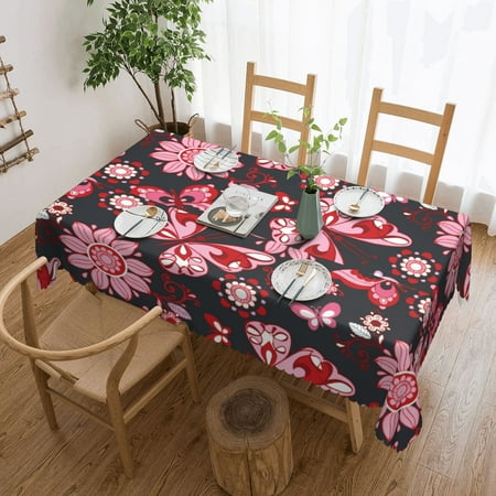 Tablecloth Seamless Pattern Of Bright Butterflies And Flowers Table Cloth For Rectangle Tables Waterproof Resistant Picnic Table Covers For Kitchen Dining/Party(54x72in)
Tablecloth Seamless Pattern Of Bright Butterflies And Flowers Table Cloth For Rectangle Tables Waterproof Resistant Picnic Table Covers For Kitchen Dining/Party(54x72in)