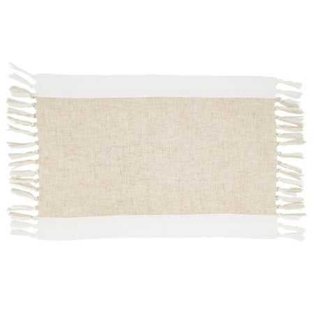 Saro Lifestyle 2133.N1420B 14 x 20 in. Two-Tone Table Placemats Natural - Set of 4