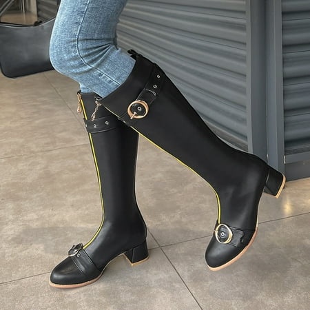 Cathalem Knee High Boots for Women Wide Calf Suede Fashion Women s Shoes British Style Heeled Boots for Women Knee High Lace up Black 7
Cathalem Knee High Boots for Women Wide Calf Suede Fashion Women s Shoes British Style Heeled Boots for Women Knee High Lace up Black 7