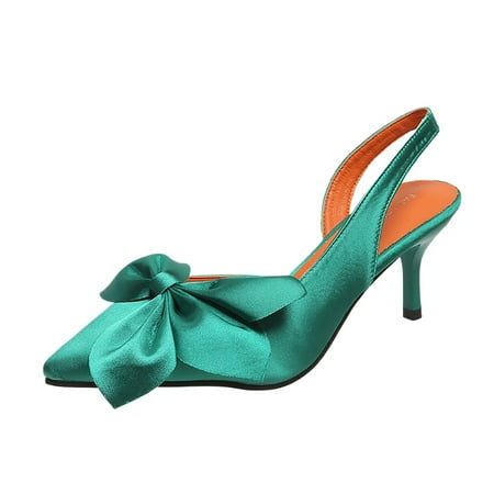 Womens Sandals High Heel Point Toe Bowknot Slingback Business Prom Wedding Summer Sandals Women
Womens Sandals High Heel Point Toe Bowknot Slingback Business Prom Wedding Summer Sandals Women