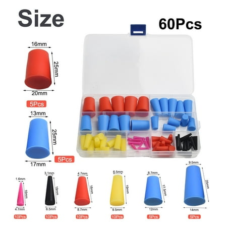 60Pcs High Temp Masking Plugs Powder Coating Silicone Cone Plugs Assortment Kit
60Pcs High Temp Masking Plugs Powder Coating Silicone Cone Plugs Assortment Kit