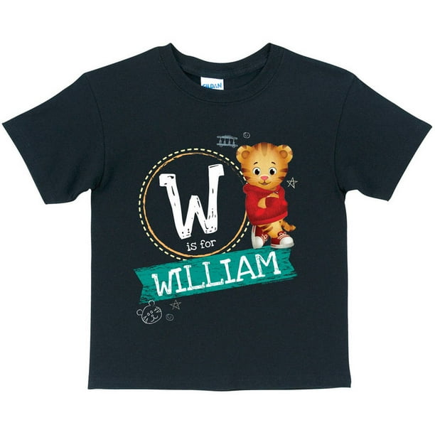 Personalized Daniel Tiger's Neighborhood Chalkboard Toddler Boy Black T-Shirt