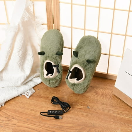 symoid Womens Booties- Winter USB Three Temperature Heating Plush Slippers Men indoor Sharp Corner Warm Shoes Outdoor Couple Slippers Green 42-43
symoid Womens Booties- Winter USB Three Temperature Heating Plush Slippers Men indoor Sharp Corner Warm Shoes Outdoor Couple Slippers Green 42-43