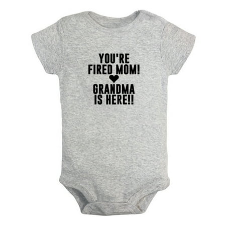You re Fired Mom Grandma Is Here Funny Rompers For Babies Newborn Baby Unisex Bodysuits Infant Jumpsuits Toddler 0-24 Months Kids One-Piece Oufits (Gray 0-6 Months)
You re Fired Mom Grandma Is Here Funny Rompers For Babies Newborn Baby Unisex Bodysuits Infant Jumpsuits Toddler 0-24 Months Kids One-Piece Oufits (Gray 0-6 Months)