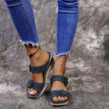YOTAMI Women s Sandals Fashion 2022 Summer Retro Casual Flowers High-heeled Flat-bottomed Ladies Wedge Slippers Blue
YOTAMI Women s Sandals Fashion 2022 Summer Retro Casual Flowers High-heeled Flat-bottomed Ladies Wedge Slippers Blue