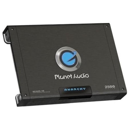 Planet Audio Anarchy Ac2500.1m Car Amplifier - 1.50 Kw Rms - 2.50 Kw Pmpo - 1 Channel - Class Ab 102 Db Snr - 20 Hz To 20 Khz (ac2500-1m)