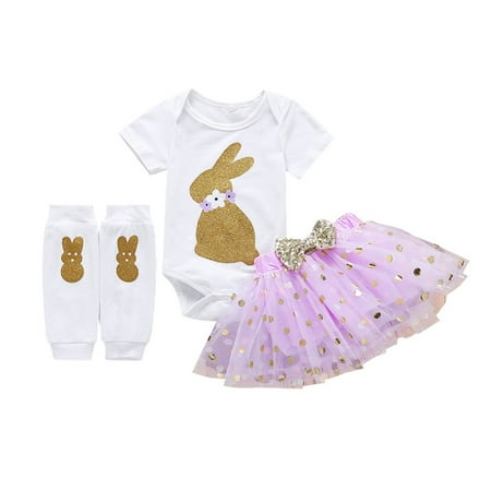 New 4Pcs Baby Girl Easter Rabbit Romper Bodysuit Bowknot Polka Dots Skirt Clothes
New 4Pcs Baby Girl Easter Rabbit Romper Bodysuit Bowknot Polka Dots Skirt Clothes